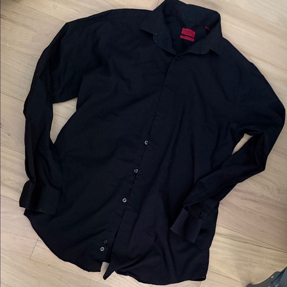 Alfani Men's Black Casual Button Down Shirt